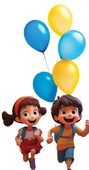 Happy Kids with Balloons